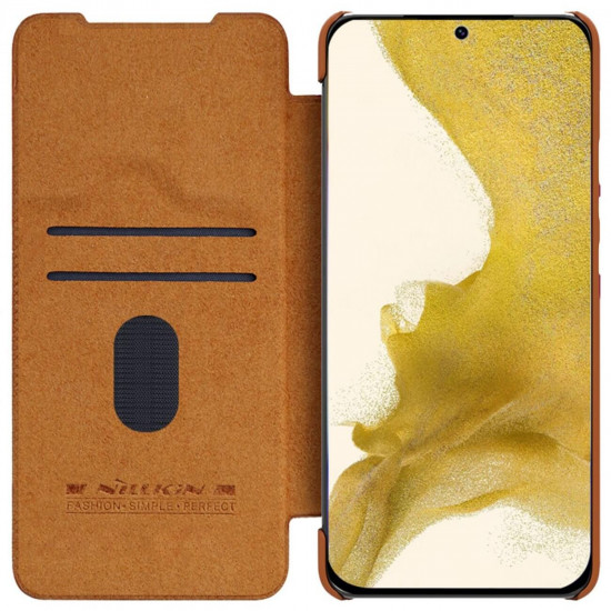 Nillkin Samsung Galaxy S23 Qin Leather Pro Case Θήκη Βιβλίο - Brown