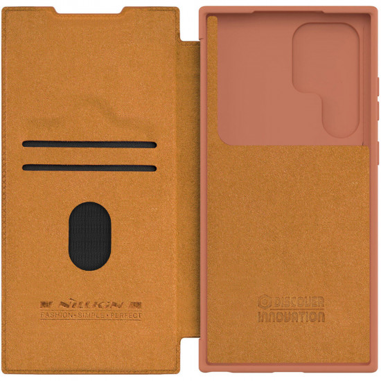 Nillkin Samsung Galaxy S23 Ultra Qin Leather Pro Case Θήκη Βιβλίο - Brown