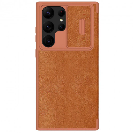 Nillkin Samsung Galaxy S23 Ultra Qin Leather Pro Case Θήκη Βιβλίο - Brown