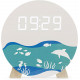 Navaris Ψηφιακό Ξύλινο Ρολόι LED - Design Ocean - White - 58958.03