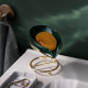 Navaris Κεραμική Σαπουνοθήκη με Μεταλλική Βάση - Green / Gold - 58855.01
