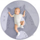 Navaris Στρογγυλό Παιδικό Χαλάκι - Διάμετρος 95cm - Design Cute Bear - White / Grey - 58801.01