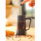 Milu French Press Coffee Maker Γαλλική Γυάλινη Καφετιέρα - Πρέσα Καφέ - 1000ml - Black - 5079