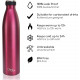 Milu T5 Stainless Steel Μπουκάλι Θερμός από Ανοξείδωτο Ατσάλι για Ζεστά και Κρύα Ροφήματα - 1000ml - Berry Pink - 6529