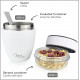 Milu SP Cereal Cup to Go Φορητό Δοχείο Φαγητού από Ανοξείδωτο Ατσάλι με Κουτάλι - 400ml - White - 2501‎