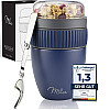 Milu SP Cereal Cup to Go Φορητό Δοχείο Φαγητού από Ανοξείδωτο Ατσάλι με Κουτάλι - 400ml - Blue - 2532
