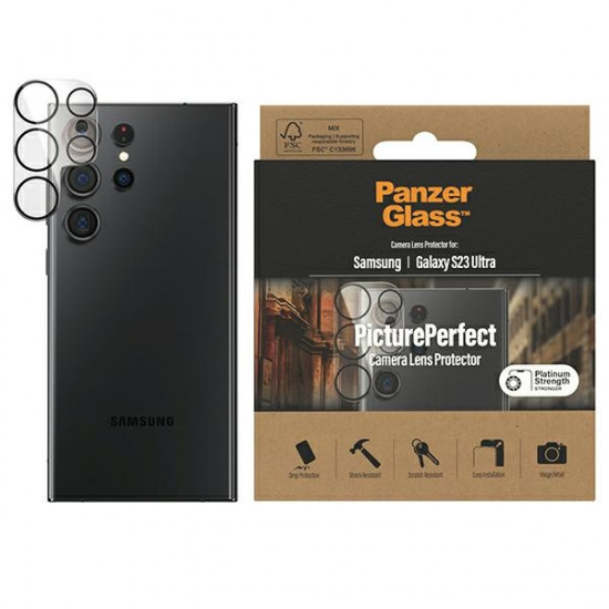 PanzerGlass Samsung Galaxy S23 Ultra Picture Perfect Αντιχαρακτικό Γυαλί για την Κάμερα - Διάφανο
