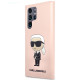 Karl Lagerfeld Samsung Galaxy S23 Ultra Liquid Silicone Ikonik Karl Θήκη Σιλικόνης - Pink - KLHCS23LSNIKBCP