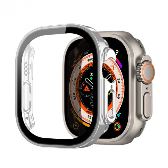 Dux Ducis Σκληρή Θήκη με προστασία Οθόνης Apple Watch Ultra / Ultra 2 - 49MM Hamo Case - Silver