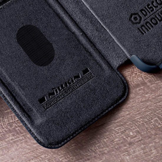 Nillkin Samsung Galaxy S23 Plus Qin Leather Pro Flip Book Case with Camera Protection Θήκη Βιβλίο με Κάλυμμα για την Κάμερα - Black