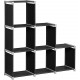 Songmics 6 Υφασμάτινοι Κύβοι - Ράφια για Οργάνωση και Αποθήκευση - 105 x 30 x 105 cm - Black - LSN63H