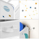 Songmics Ράφι Οργάνωσης Παιδικού Δωματίου με 9 Κουτιά Αποθήκευσης από Φλις - Space Motifs - White - GKR33WT