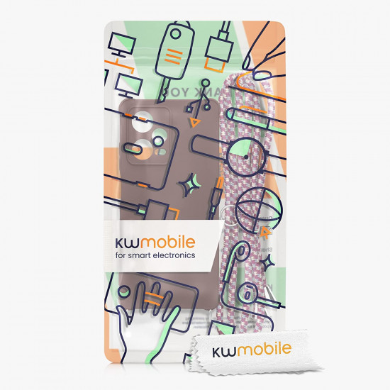 KW Xiaomi Redmi Note 12 Pro Θήκη Σιλικόνης TPU με Λουράκι - Bordeaux Violet - 60719.187