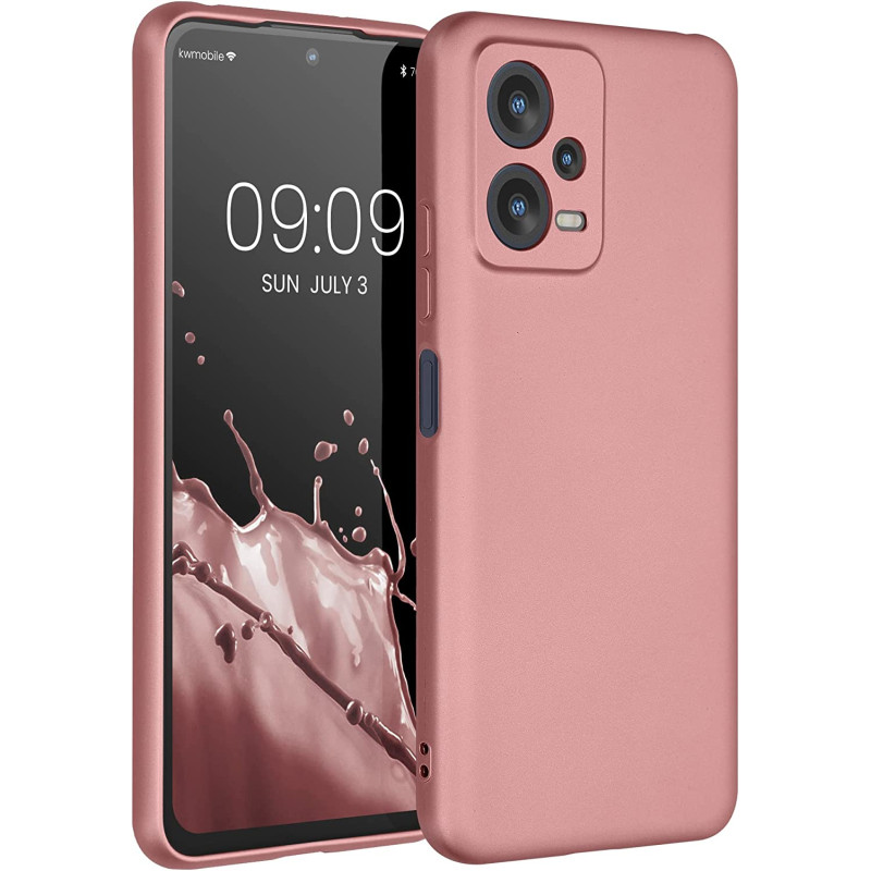 KW Xiaomi Redmi Note 12 5G / Poco X5 5G Θήκη Σιλικόνης TPU - Metallic Rose Gold - 60888.31