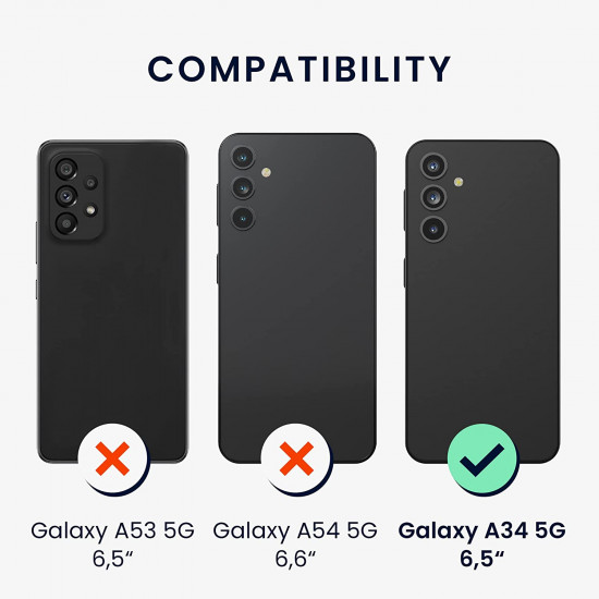 KW Samsung Galaxy A34 5G Θήκη από Δερματίνη Flip - Black - 61161.01