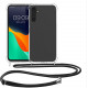 KW Samsung Galaxy A34 5G Θήκη Σιλικόνης TPU με Λουράκι - Διάφανη / Black - 61194.03