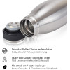 Milu T5 Stainless Steel Μπουκάλι Θερμός από Ανοξείδωτο Ατσάλι για Ζεστά και Κρύα Ροφήματα - 1000ml - Silver - 6499