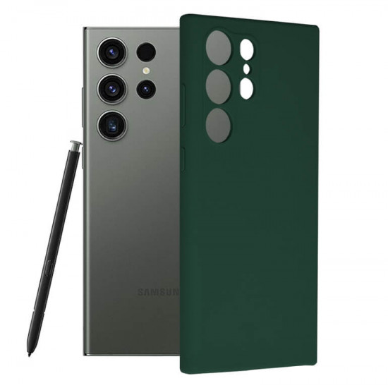 Techsuit Samsung Galaxy S23 Ultra Soft Edge Silicone Θήκη Σιλικόνης TPU - Dark Green