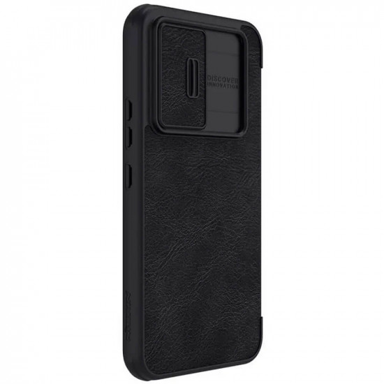 Nillkin Samsung Galaxy A54 5G Qin Leather Pro Flip Book Case with Camera Protection Θήκη Βιβλίο με Κάλυμμα για την Κάμερα - Black