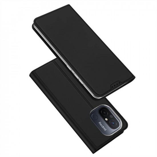 Dux Ducis Xiaomi Redmi 12C Flip Stand Case Θήκη Βιβλίο - Black