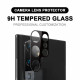 Lito Samsung Galaxy S23 Ultra - S+ Μεταλλικό Προστατευτικό για την Κάμερα με Αντιχαρακτικό Γυαλί - Black