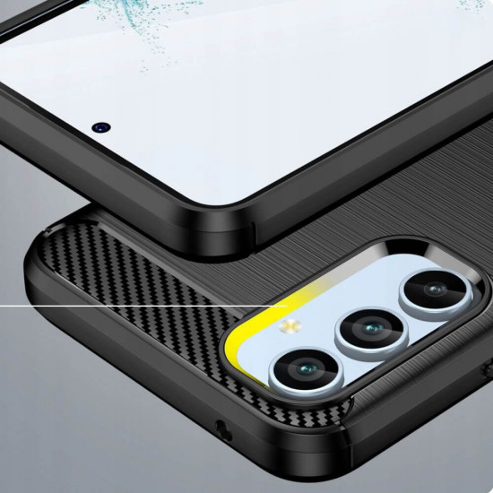 Techsuit Samsung Galaxy A34 5G Carbon Silicone Θήκη Σιλικόνης TPU - Black
