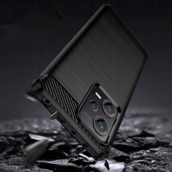 Techsuit Xiaomi Redmi Note 12 5G / Poco X5 5G Carbon Silicone Θήκη Σιλικόνης TPU - Black
