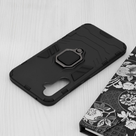 Techsuit Samsung Galaxy A34 5G Silicone Shield Σκληρή Θήκη με Δαχτυλίδι Συγκράτησης - Black