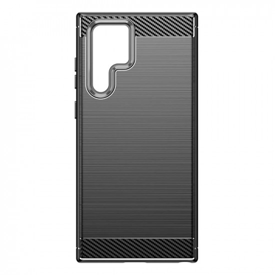 Techsuit Samsung Galaxy S23 Ultra Carbon Silicone Θήκη Σιλικόνης TPU - Black