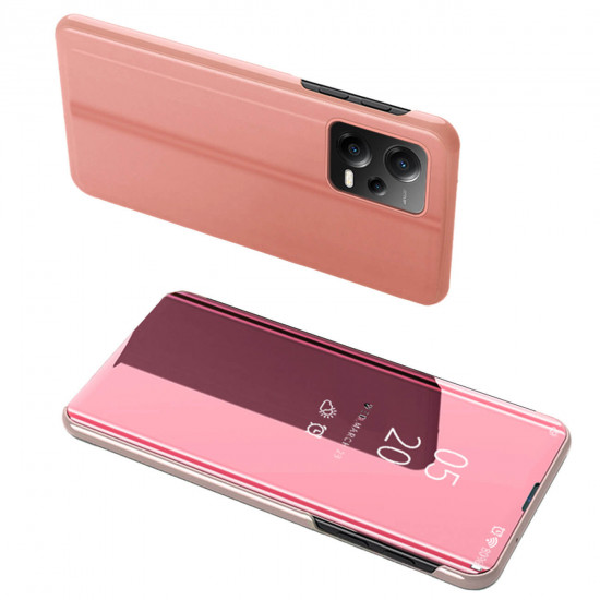 OEM Xiaomi Redmi Note 12 Pro / Xiaomi Poco X5 Pro 5G Clear View Θήκη Βιβλίο - Pink