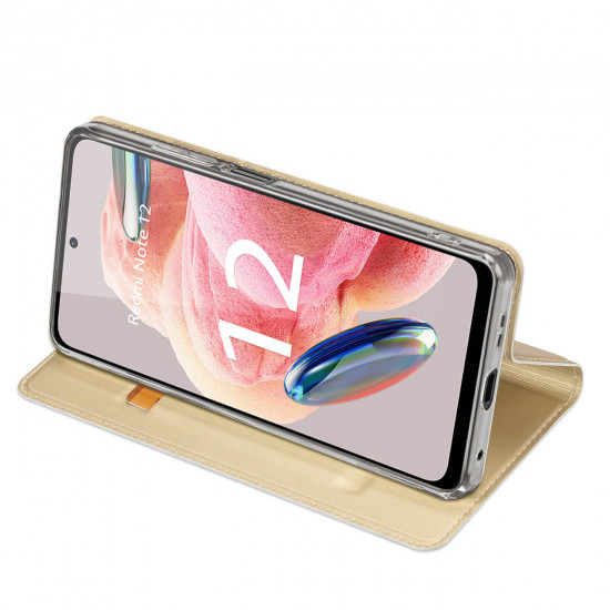Dux Ducis Xiaomi Redmi Note 12 4G Flip Stand Θήκη Βιβλίο - Gold