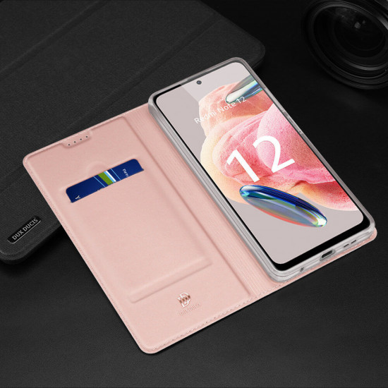 Dux Ducis Xiaomi Redmi Note 12 4G Flip Stand Θήκη Βιβλίο - Pink