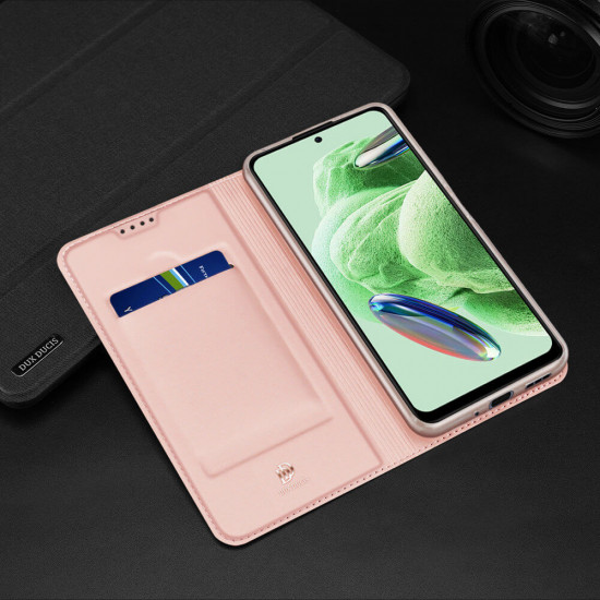 Dux Ducis Xiaomi Redmi Note 12 Pro / Poco X5 Pro 5G Flip Stand Case Θήκη Βιβλίο - Pink