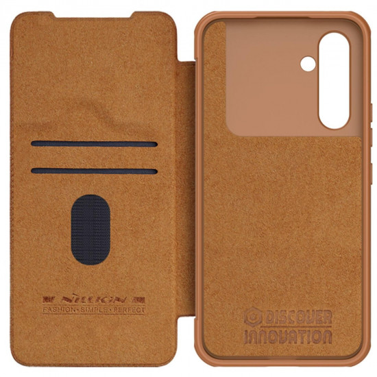 Nillkin Samsung Galaxy A54 5G Qin Leather Pro Flip Book Case with Camera Protection Θήκη Βιβλίο με Κάλυμμα για την Κάμερα - Brown
