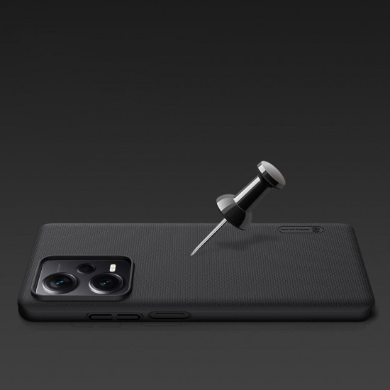 Nillkin Xiaomi Redmi Note 12 Pro+ Super Frosted Shield Σκληρή Θήκη με Πλαίσιο Σιλικόνης - Black