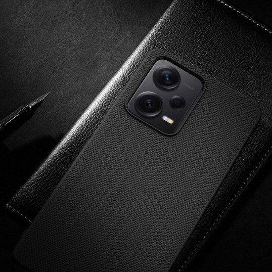 Nillkin Xiaomi Redmi Note 12 Pro+ Textured Case Σκληρή Θήκη με Πλαίσιο Σιλικόνης - Black