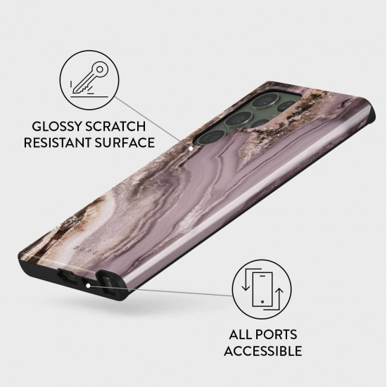 Burga Samsung Galaxy S23 Ultra Fashion Tough Σκληρή Θήκη - Golden Taupe