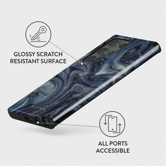 Burga Samsung Galaxy S23 Ultra Fashion Tough Σκληρή Θήκη - Navy Trench