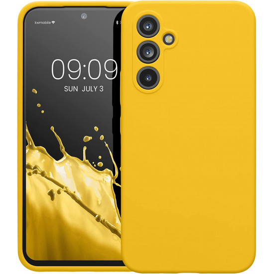 KW Samsung Galaxy A54 5G Θήκη Σιλικόνης Rubberized TPU - Radiant Yellow - 60795.165