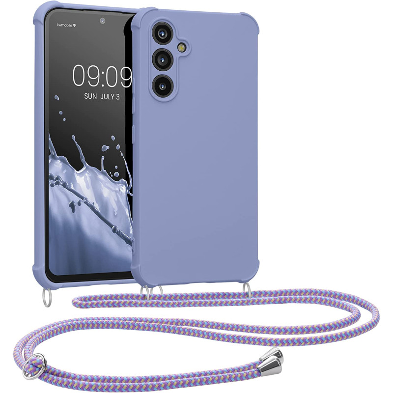 KW Samsung Galaxy A54 5G Θήκη Σιλικόνης TPU με Λουράκι - Lavender - 60805.108 KW Samsung Galaxy A54 5G Θήκη Σιλικόνης TPU με Λουράκι - Lavender - 60805.108