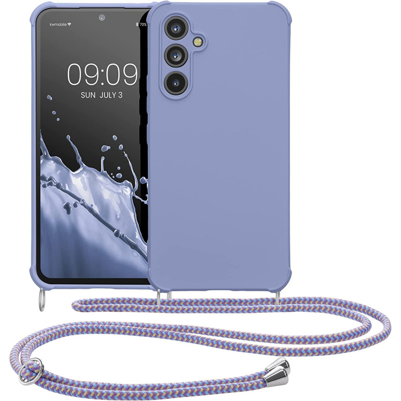 KW Samsung Galaxy A54 5G Θήκη Σιλικόνης TPU με Λουράκι - Lavender - 60805.108 KW Samsung Galaxy A54 5G Θήκη Σιλικόνης TPU με Λουράκι - Lavender - 60805.108