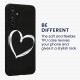 KW Samsung Galaxy A54 5G Θήκη Σιλικόνης Design Heart Brush - Black / White - 61246.02