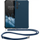 KW Samsung Galaxy A34 5G Θήκη Σιλικόνης TPU με Λουράκι - Dark Blue - 60820.17
