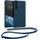 KW Samsung Galaxy A34 5G Θήκη Σιλικόνης TPU με Λουράκι - Dark Blue - 60820.17