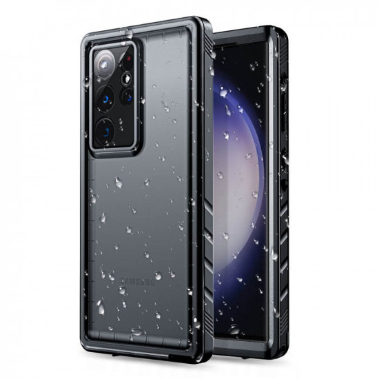 Tech-Protect Samsung Galaxy S23 Ultra Shellbox IP68 Αδιάβροχη Σκληρή Θήκη με MagSafe - Black / Ημιδιάφανη