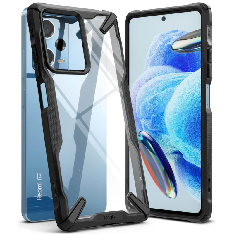 Ringke Xiaomi Redmi Note 12 Pro 5G / Poco X5 Pro 5G Fusion X Σκληρή Θήκη με Πλαίσιο Σιλικόνης - Black