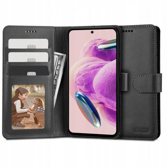 Tech-Protect Xiaomi Redmi Note 12S Θήκη Πορτοφόλι Stand από Δερματίνη - Black