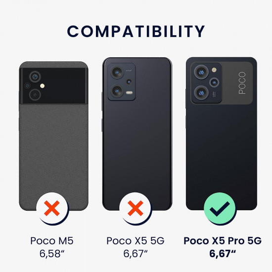 KW Xiaomi Poco X5 Pro 5G Θήκη Σιλικόνης Rubberized TPU - Black - 60898.01