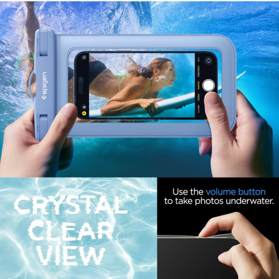 Spigen A601 Universal Αδιάβροχη Θήκη για Smartphones - Aqua Blue