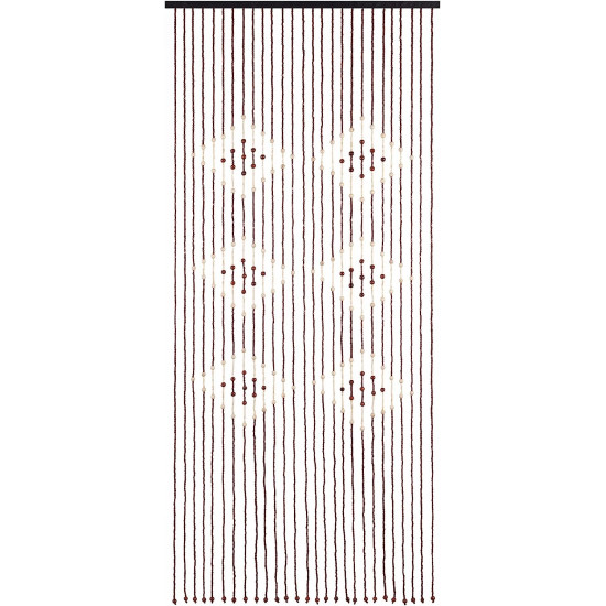 Navaris Κουρτίνα Πόρτας από Διακοσμητικές Ξύλινες Xάντρες - 90 x 200 cm - Brown - 60646.01